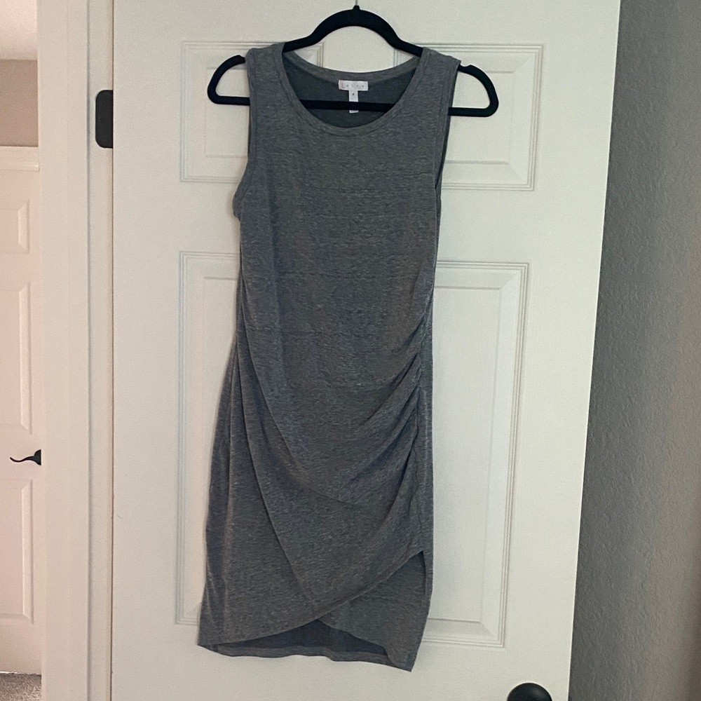 Leith Charcoal High Low Sleeveless Dress